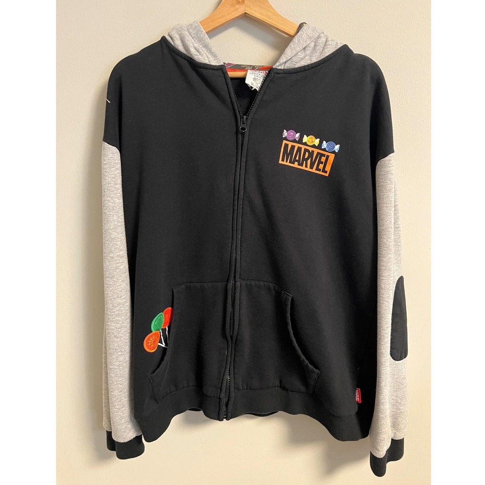 Marvel Disney Parks Halloween Avengers Candy Full Zip Hoodie Mens L 2022